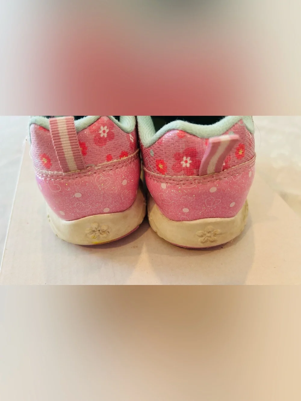 Disney Girls' Pink Princess Velcro Kids Shoes size 10